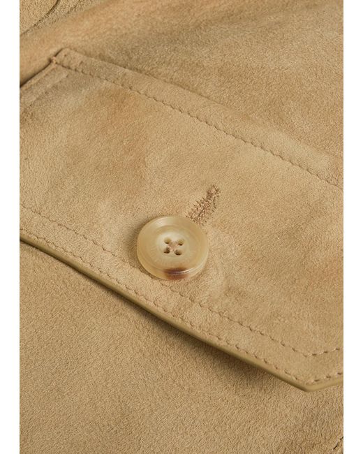 Polo Ralph Lauren Natural Pocket Suede Overshirt for men