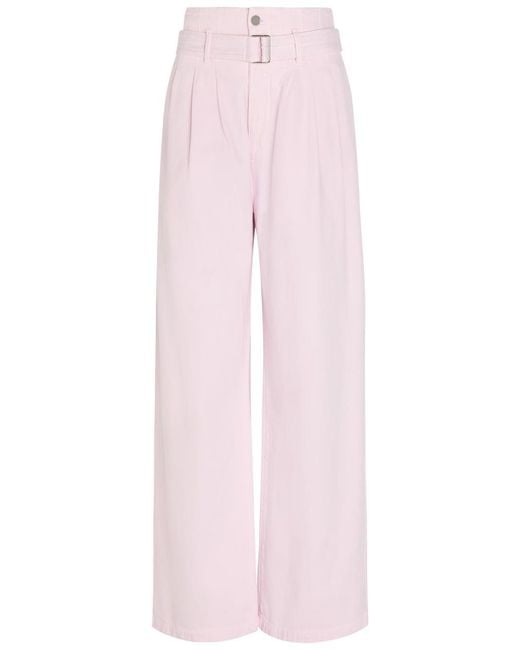 Agolde Pink X Maria Mcmanus Belted Wide-Leg Jeans