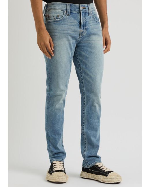 True Religion Blue Rocco Slim-Leg Jeans for men