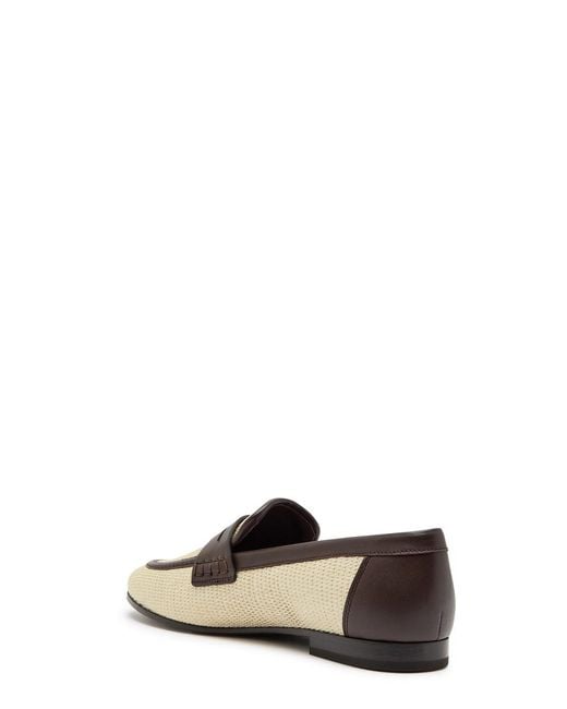 Brunello Cucinelli Natural Leather-Trimmed Raffia Loafers