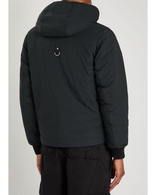 Moose Knuckles Black Northdale Hooded Shell Jacket for men