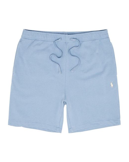 Polo Ralph Lauren Blue Logo-Embroidered Cotton Shorts for men