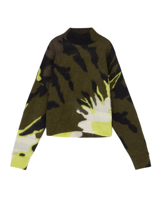 Amiri Synthetic Camouflage-jacquard Mohair-blend Jumper in Black | Lyst