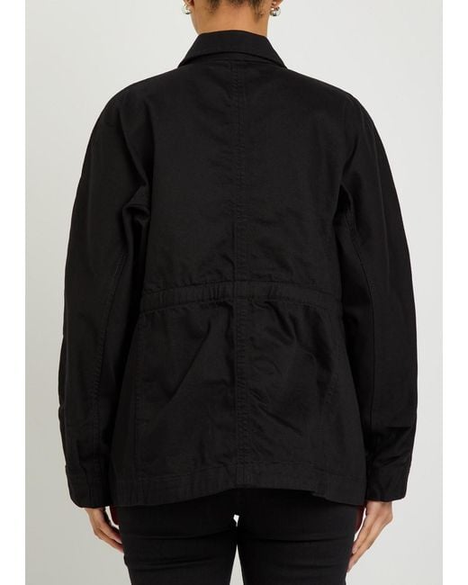 RÙADH Black The Constance Drawstring Denim Jacket