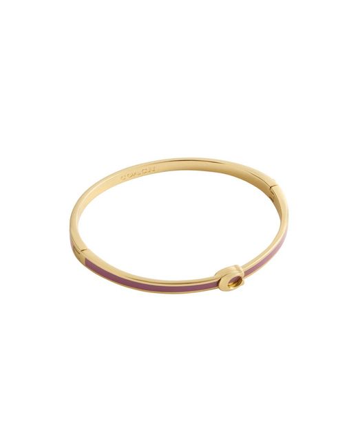 COACH Metallic Logo Enamelled Bangle
