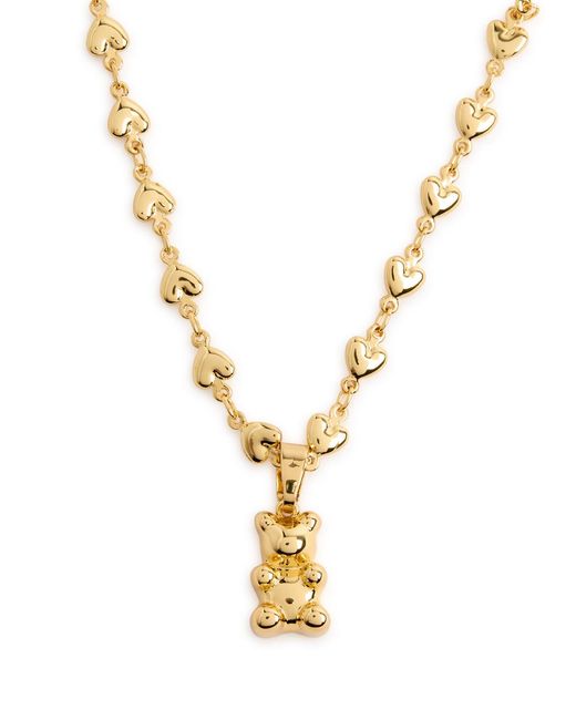Crystal Haze Jewelry Metallic Habibi Nostalgia Bear 18Kt-Plated Necklace