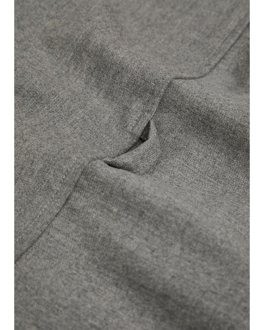 Maria McManus Gray Stretch-Wool Shirt