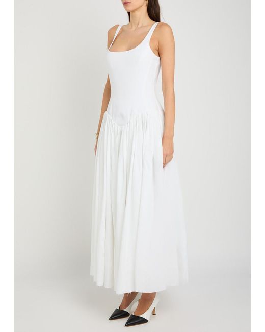 Gabriela Hearst White Naia Linen Maxi Dress
