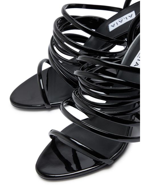 Alaïa Black Strappy 90 Heeled Designer Leather Sandals Uk3 Eu36
