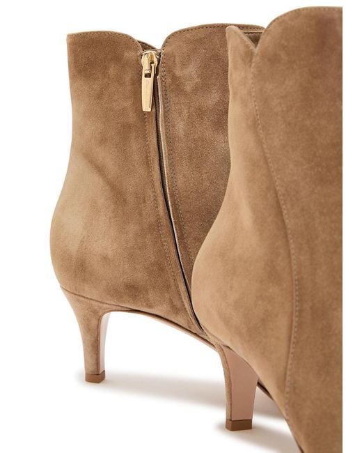 Gianvito Rossi Brown Levy 55 Suede Ankle Boots
