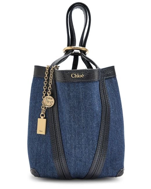 Chloé Blue Spin Mini Denim Tote
