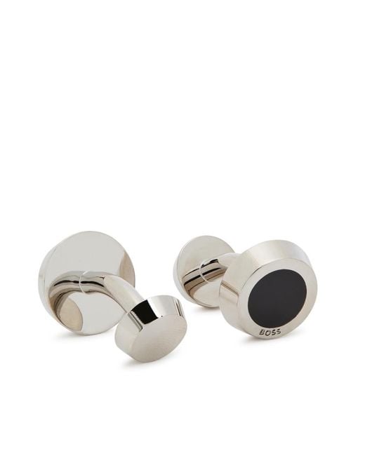 Boss Metallic Simony Enamelled Cufflinks for men