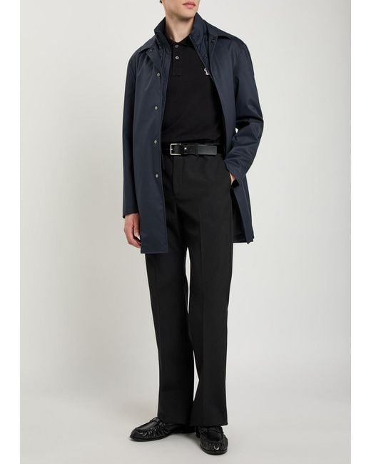 Paul Smith Black Appliquéd Piqué Cotton Polo Shirt for men
