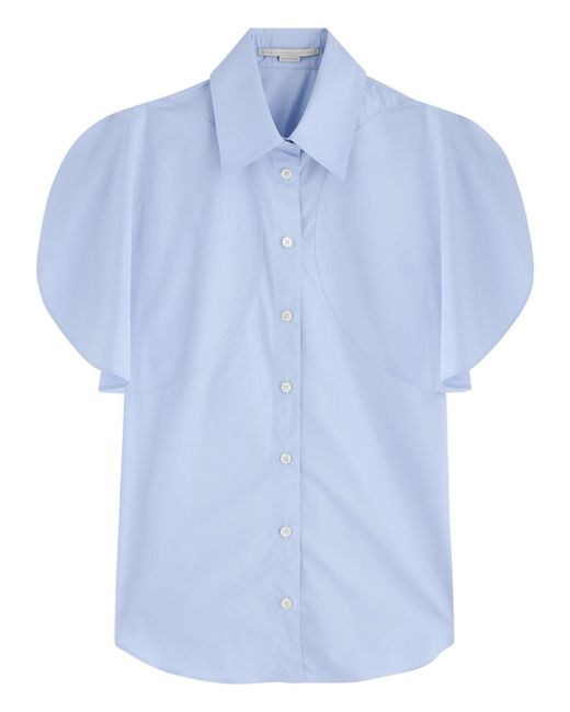 Stella McCartney Blue Cotton-Poplin Shirt