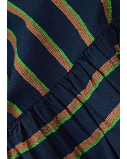 Damson Madder Green Kinsley Striped Cotton-Poplin Shirt