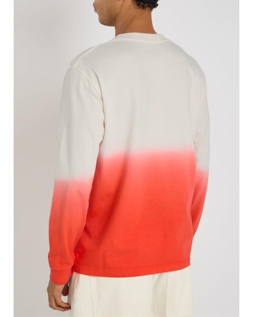 J.W. Anderson Dip Dye Anchor Embroidered Cotton T-Shirt for men