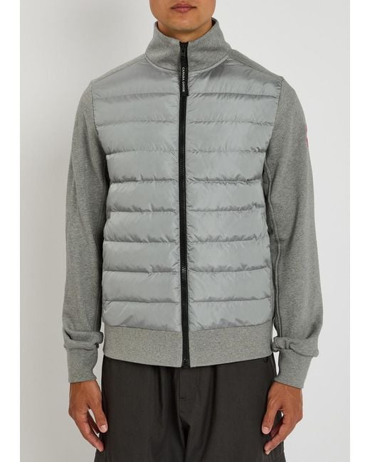 Canada Goose Gray Hybridge Huron Hooded Shell And Cotton Jacket for men