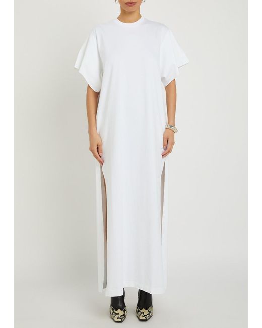 RÙADH White The Braun Cotton Maxi T-Shirt Dress
