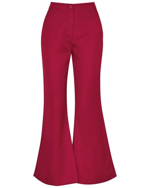 By Malene Birger Red Amores Fla Twill Trousers
