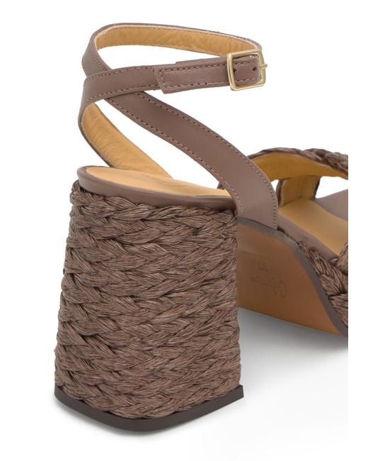 Castaner Brown Valeriette Raffia Platform Sandals