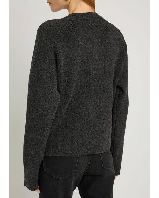 Totême  Black Wool-Blend Cardigan