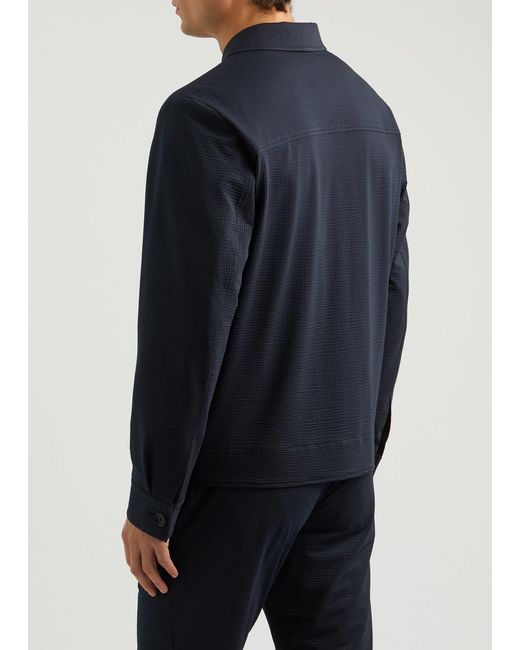 Boss Blue Hanry Seersucker Jacket for men