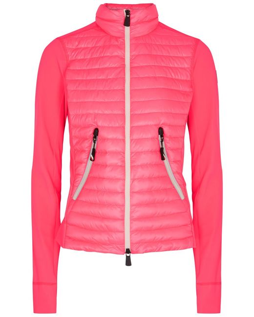 3 MONCLER GRENOBLE Pink Day-namic Quilted Shell And Stretch-jersey Jacket