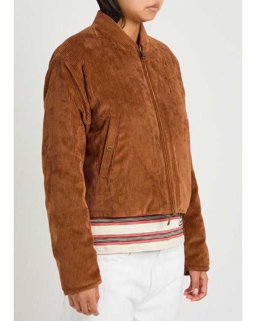 Moncler Brown Blageon Reversible Padded Corduroy Jacket
