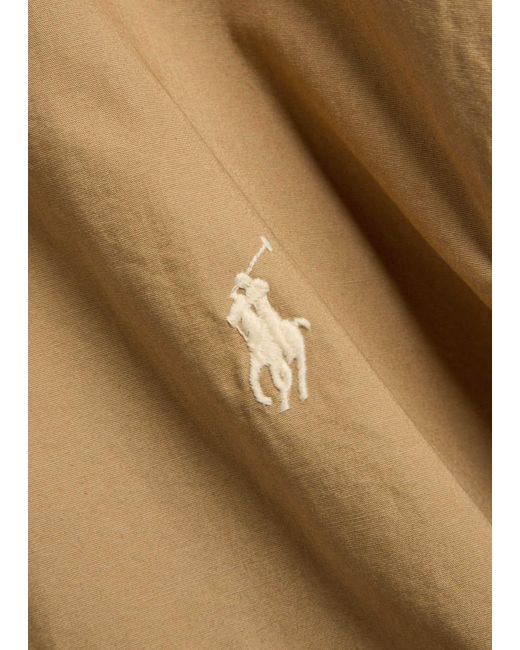 Polo Ralph Lauren Natural Logo-Embroidered Cotton-Poplin Jacket for men