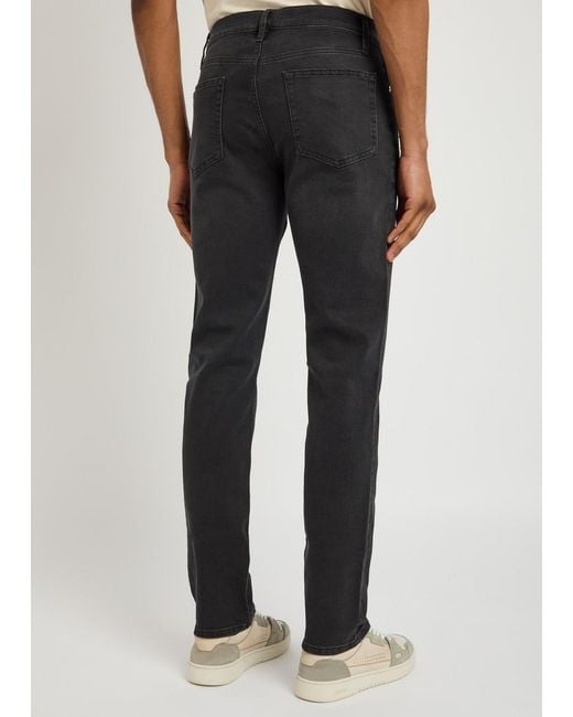 FRAME Black Modern Straight-Leg Jeans for men