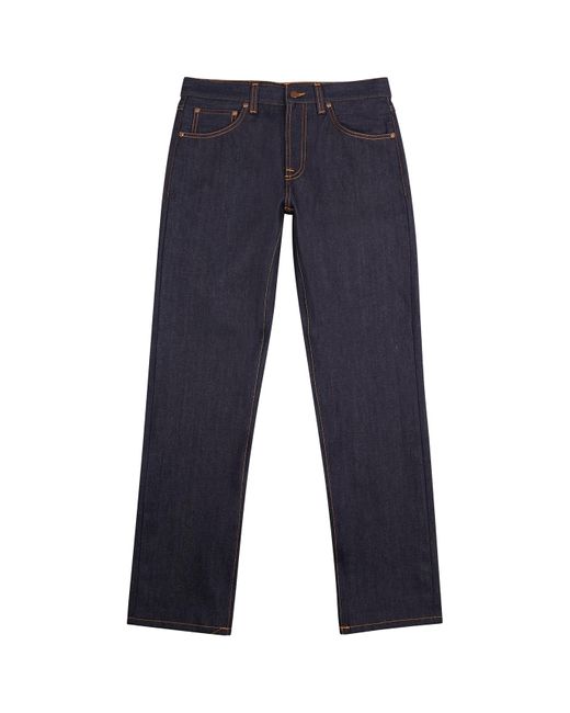 Nudie Jeans Blue Gritty Jackson Straight-Leg Jeans for men