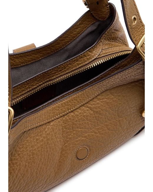 COACH Brown Drifter Small Grained Leather Shoulder Bag
