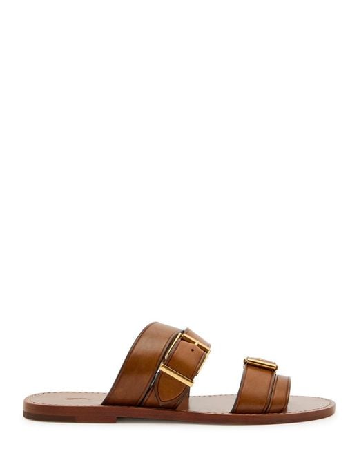 Polo Ralph Lauren Brown Buckle Leather Sandals