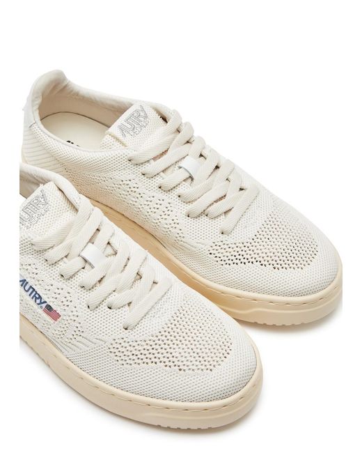 Autry White Medalist Easeknit Knitted Sneakers