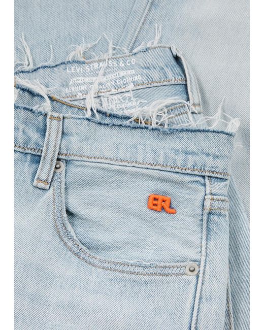 ERL Blue X Levi's 501 Split-leg Jeans for men