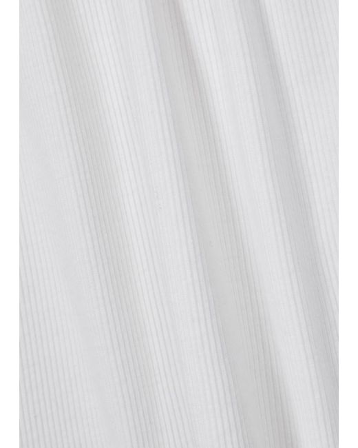 COLORFUL STANDARD White Ribbed Stretch-cotton Tank