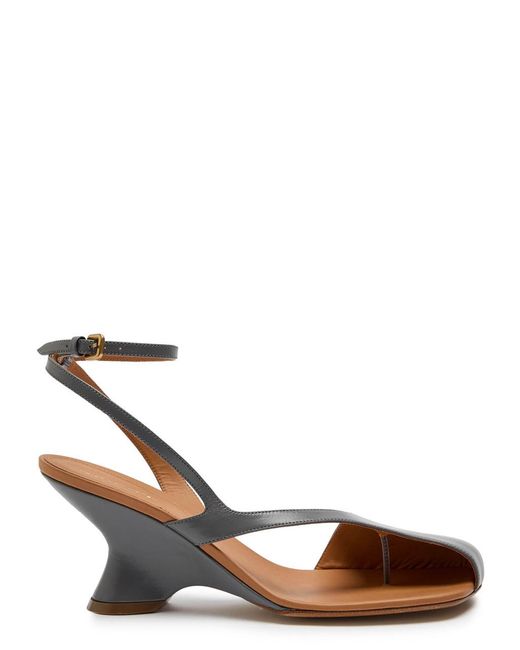 Dries Van Noten White 70 Cutout Leather Sandals