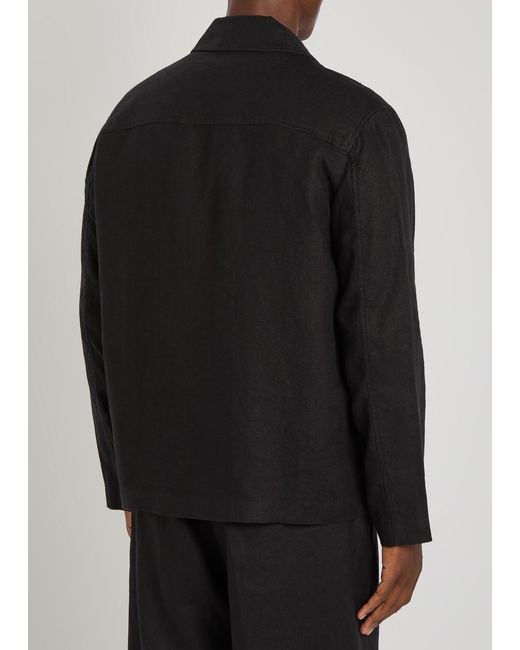 NN07 Black Morgan Linen Jacket for men