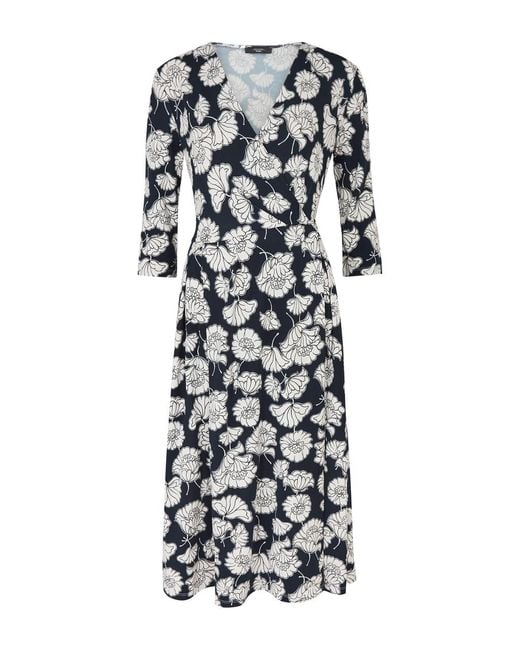 Weekend by Maxmara White Doria Floral-print Jersey Wrap Dress