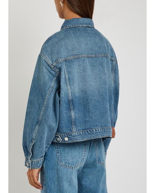 Anine Bing Blue Quincy Panelled Jacket