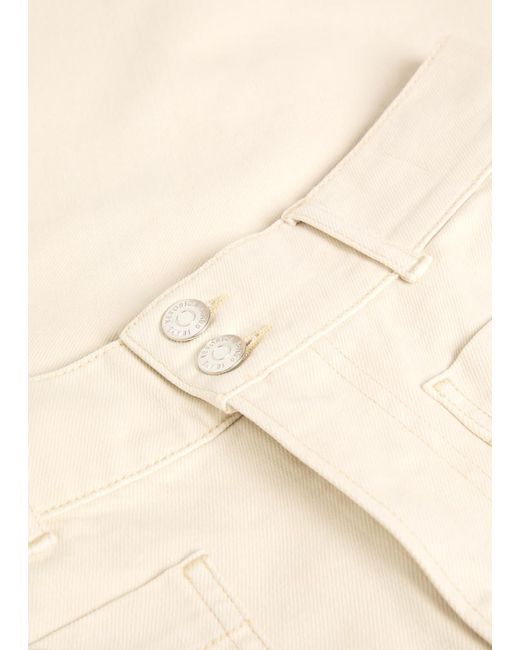 Veronica Beard Natural Taylor Wide-Leg Jeans