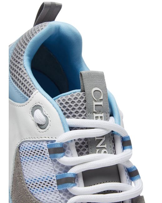 Cleens White Aero Panelled Mesh Sneakers for men