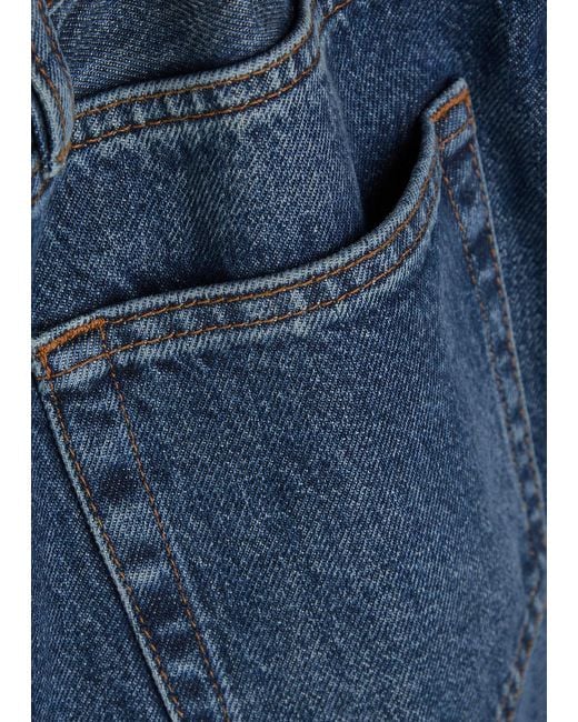 FRAME Blue The Hang Straight-Leg Jeans
