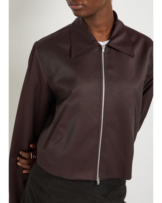 Our Legacy Brown Statue Satin-Twill Jacket