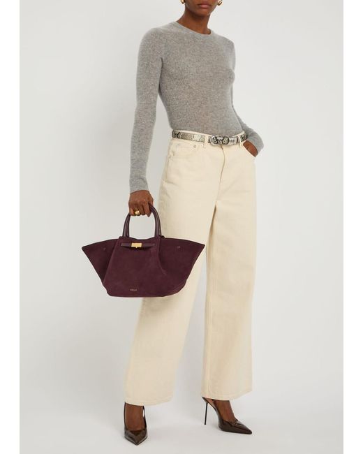 DeMellier London Brown New York Midi Suede Tote