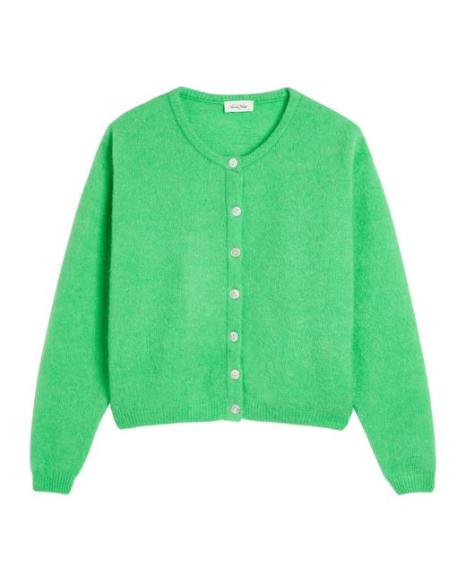 American Vintage Green Vitow Brushed Alpaca And Wool-Blend Cardigan
