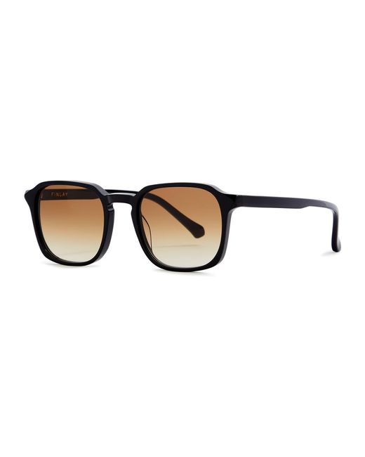 Finlay & Co. Black Chepstow Square-frame Sunglasses for men