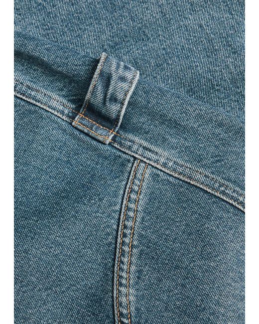 Damson Madder Blue Drew Barrel-Leg Jeans