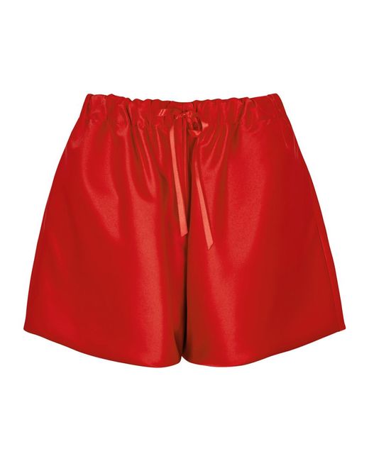 Simone Rocha Red Satin Shorts