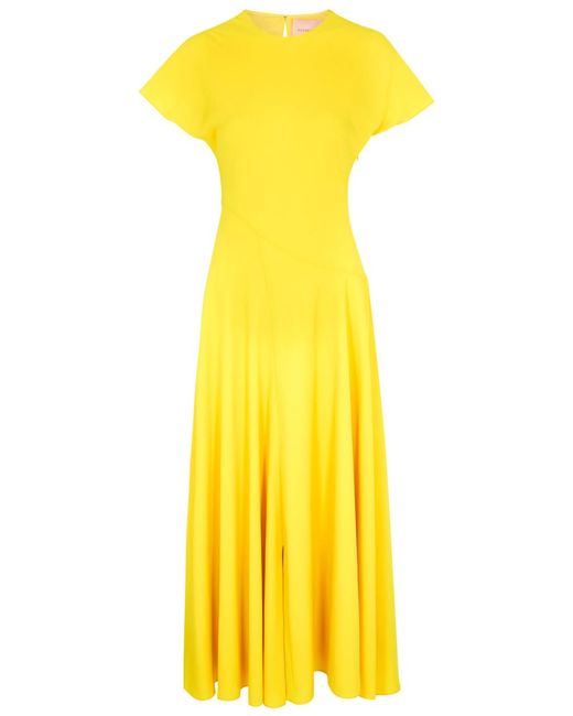 Roksanda Yellow Adriana Midi Dress